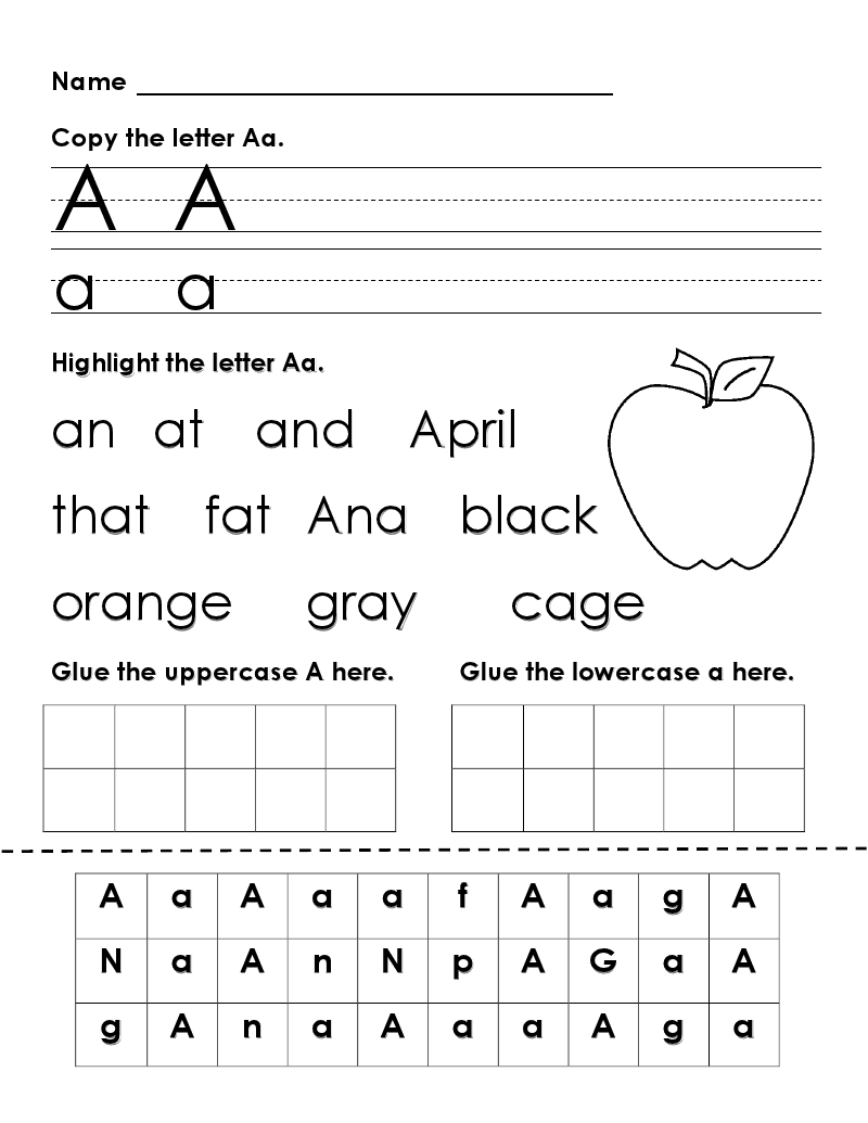Alphabet Worksheets for 1st Graders