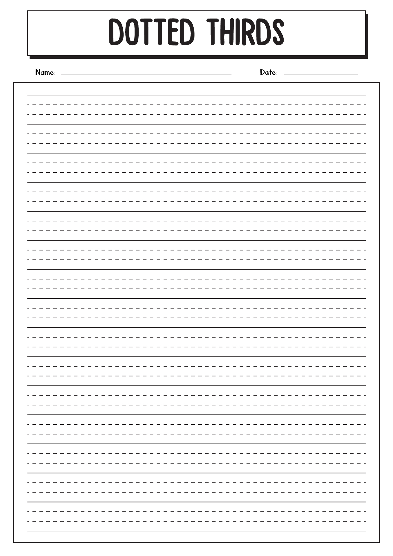 Dotted Paper Template Free