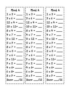 3rd Grade Multiplication Test Image