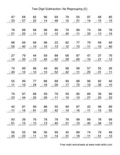 Addition Subtraction Math Worksheet 100 Problems