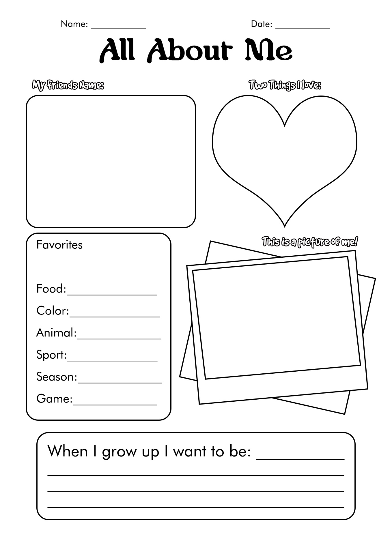14 All About Me Worksheet Elementary Free PDF at