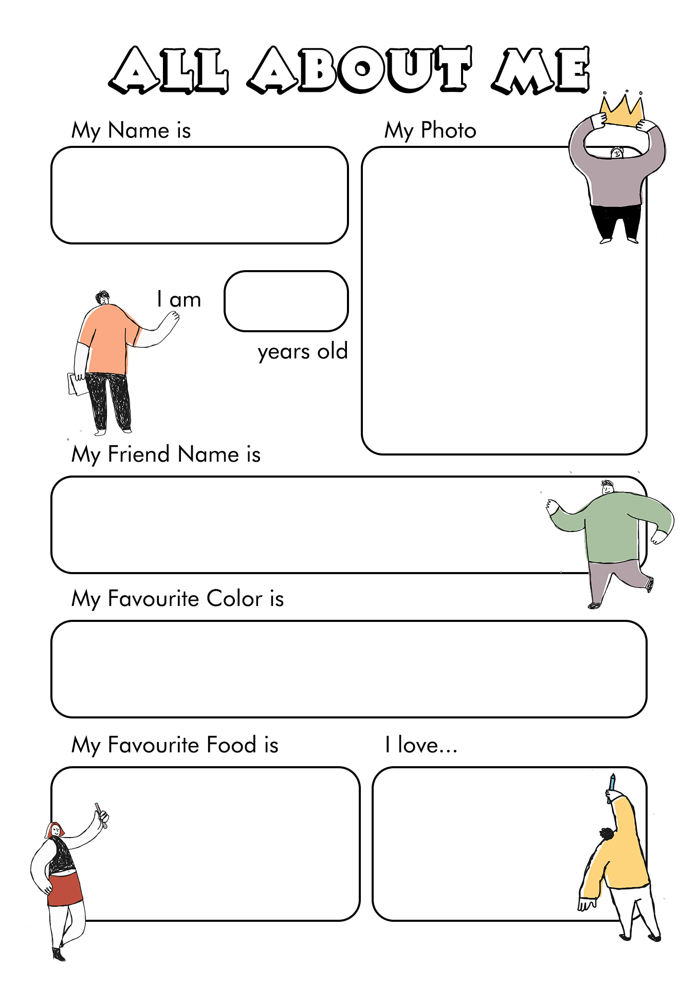 All About Me Worksheets Printables Image