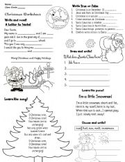 Christmas Activities Worksheets Image