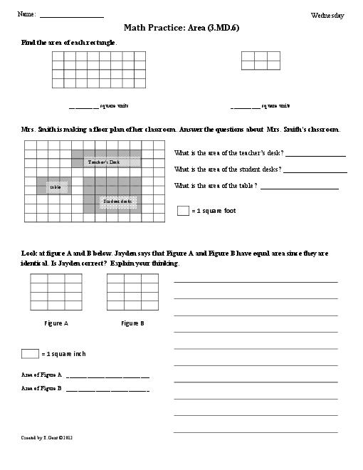 Common Core 3rd Grade Math Worksheets Image