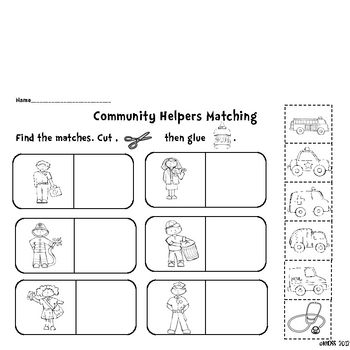 Community Helpers Activities Sheets Image