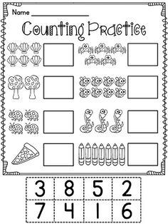 Cut and Paste Counting Worksheets Image