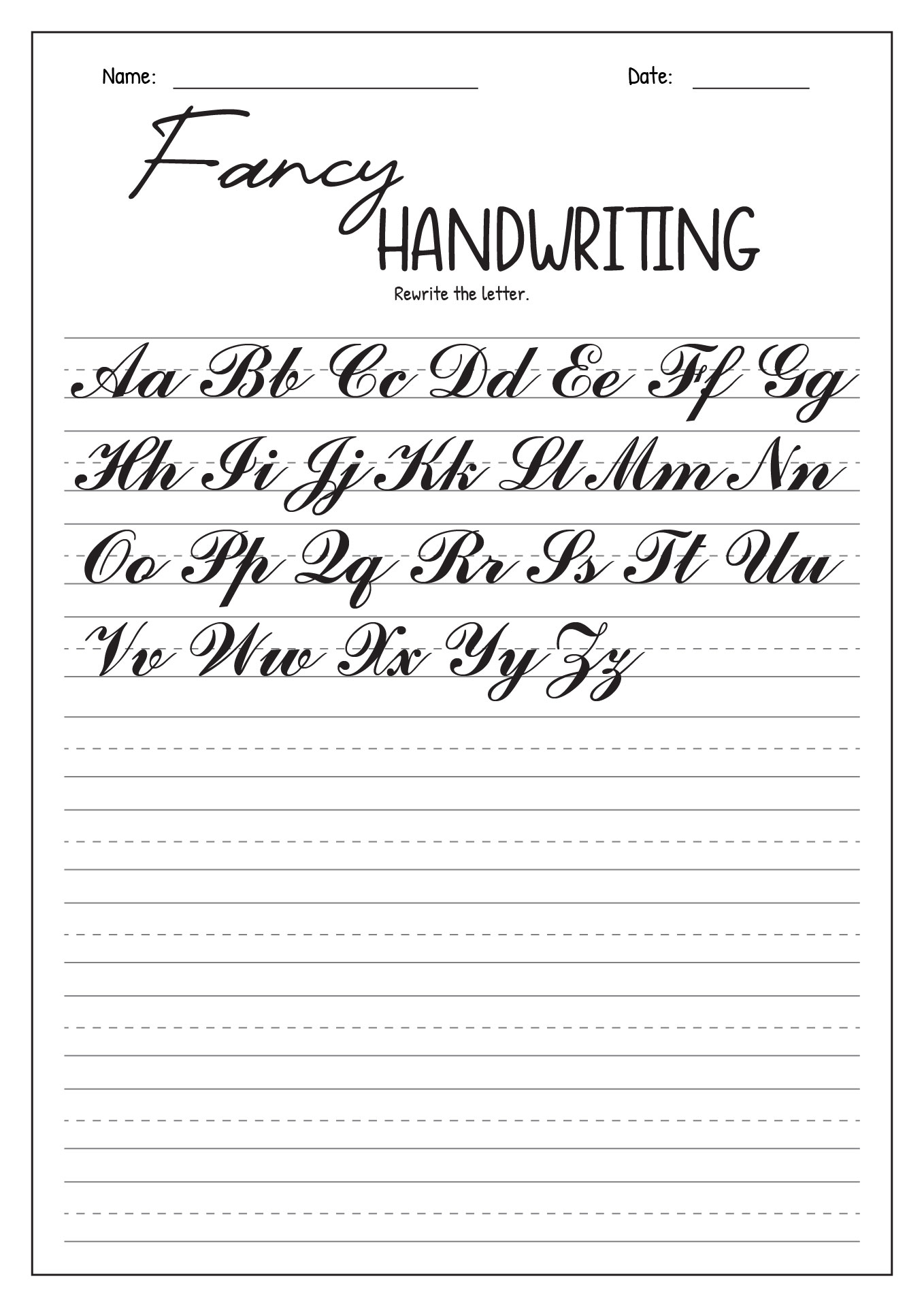 Fancy Handwriting Styles Image
