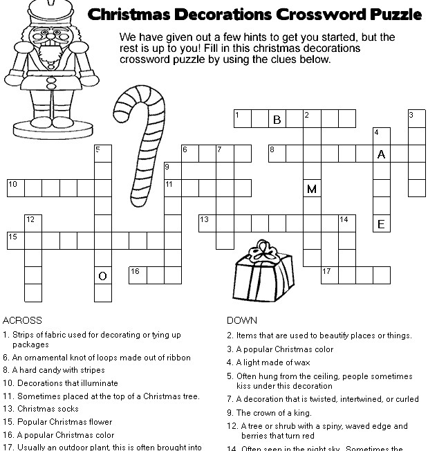 Free Printable Christmas Crossword Puzzles Image