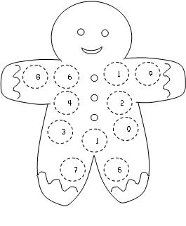 Number Gingerbread Man Activity Image