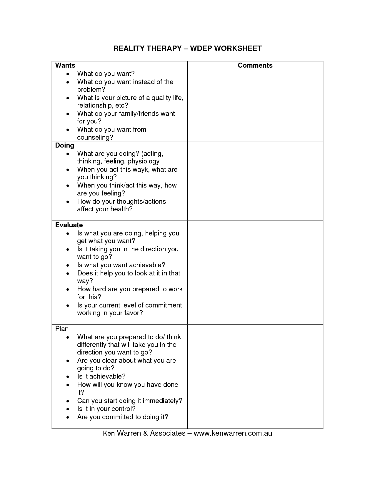 Printable Marriage Therapy Worksheets Image