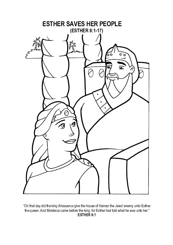 Story of Esther Coloring Pages Image