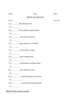 Time Worksheet with a Survey Image