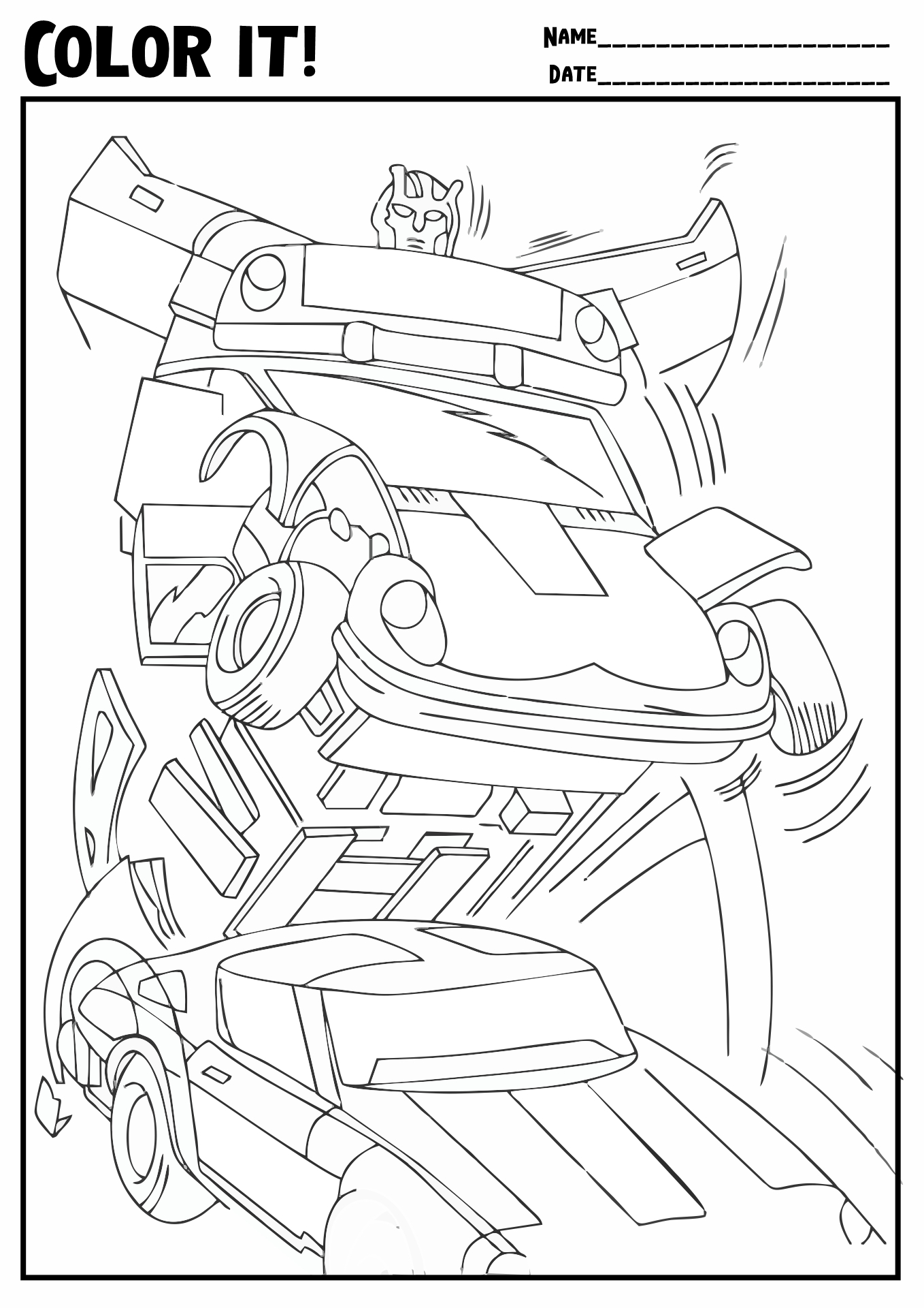 Transformers Coloring Pages Image