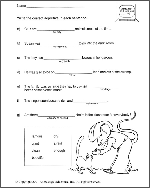 Language Arts Worksheets PDF