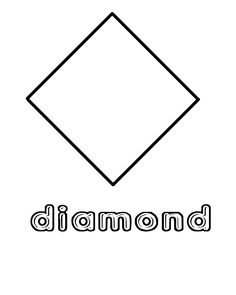 Diamond Shape Preschool Worksheet Image