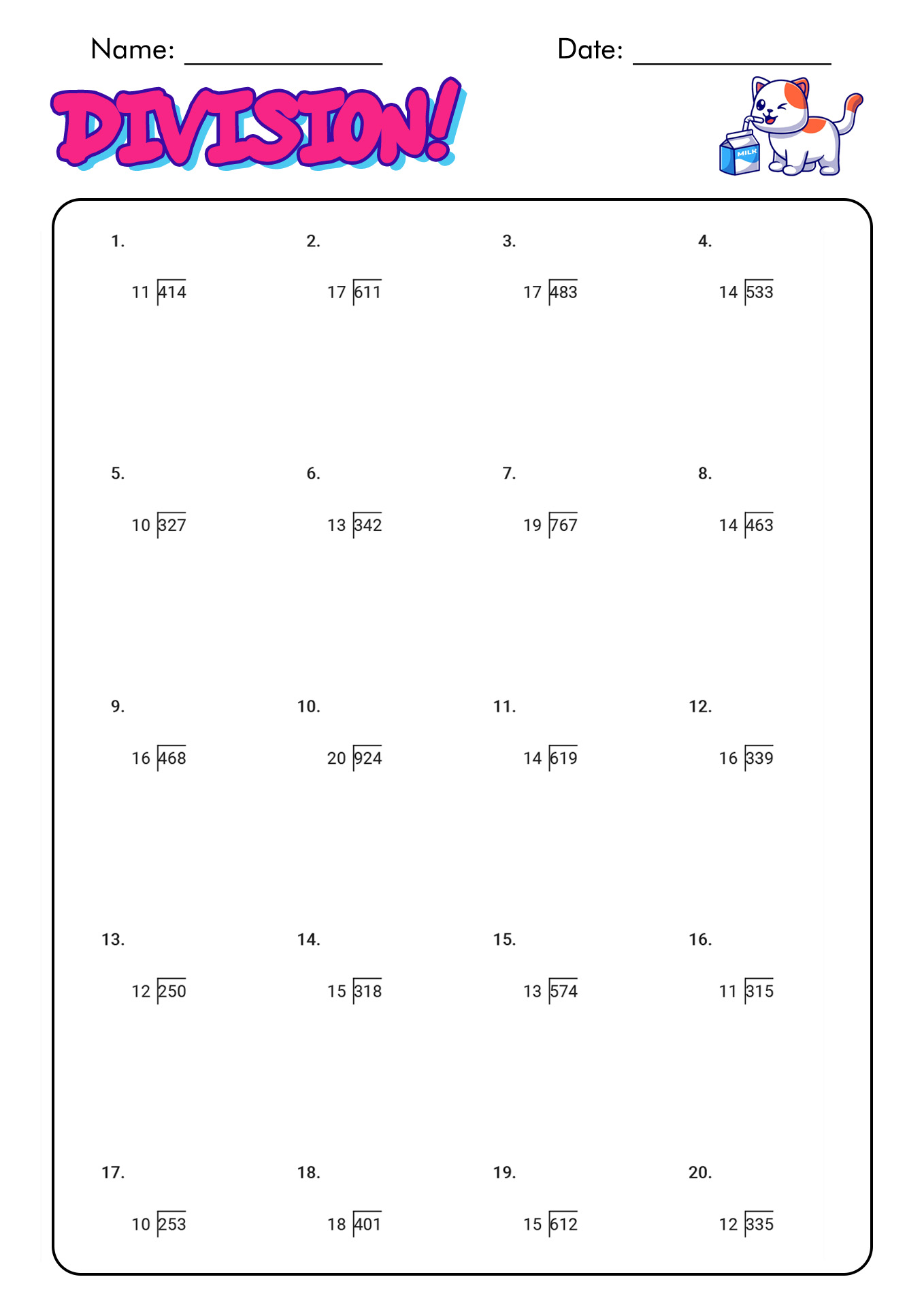 14 Long Division Worksheets 6th Grade Free PDF at