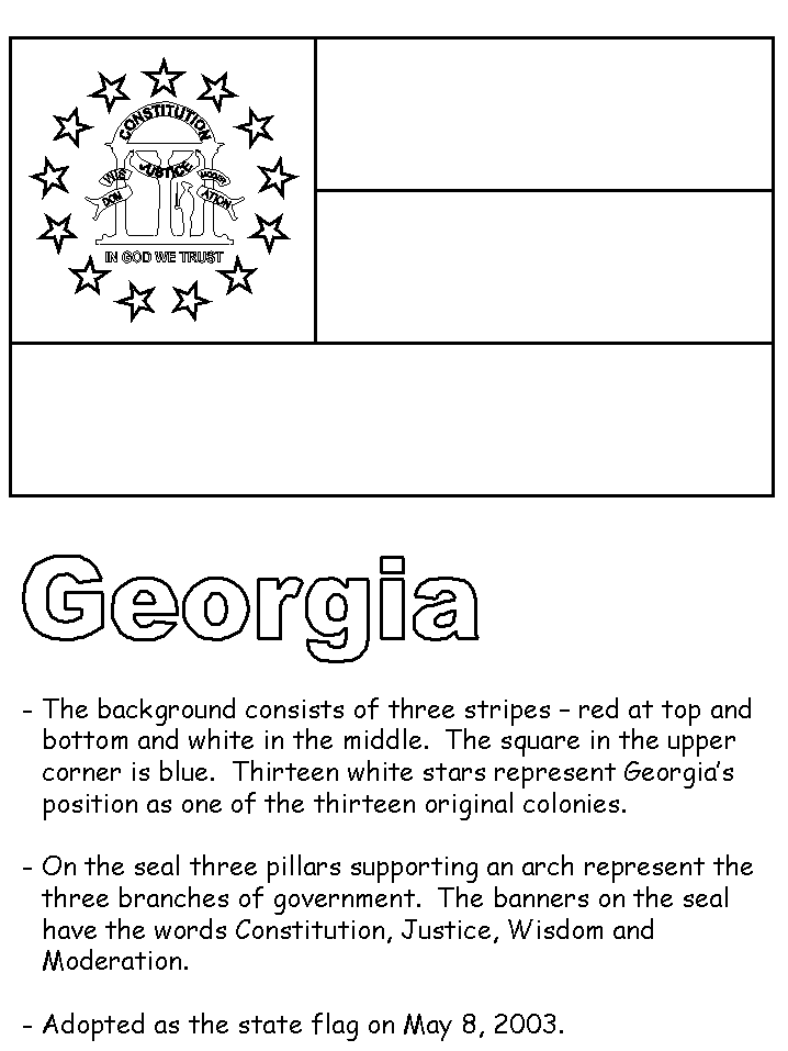 Georgia State Flag Printable Image