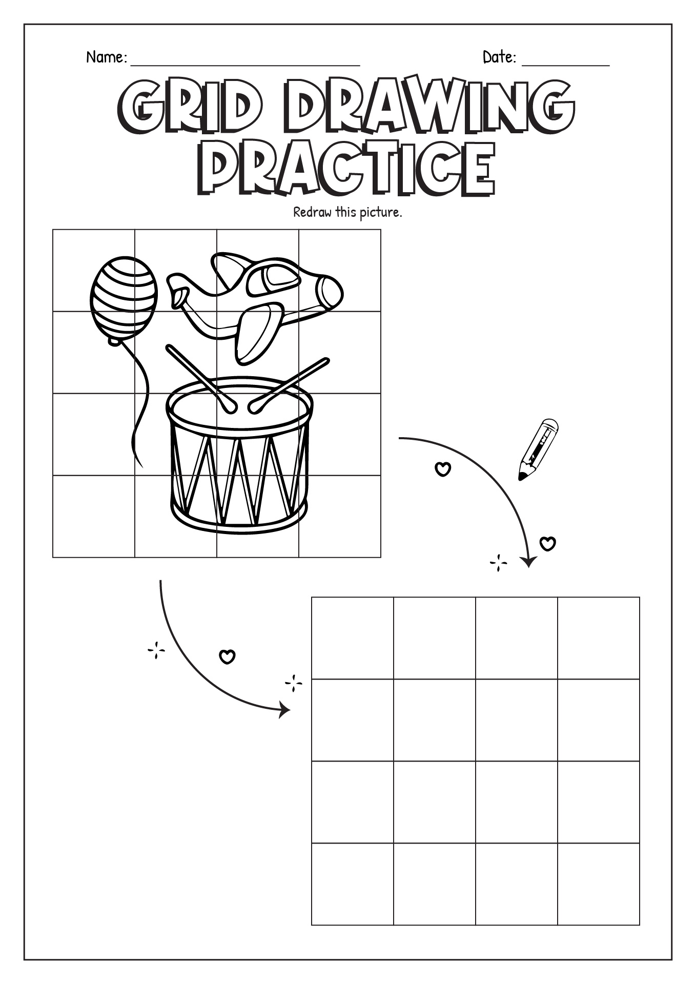Grid Drawing Practice Worksheet