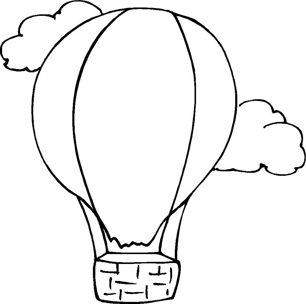 Hot Air Balloon Coloring Image