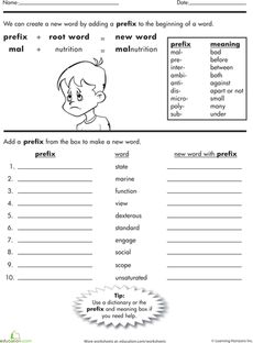 Prefixes and Suffixes Worksheets 3rd Grade