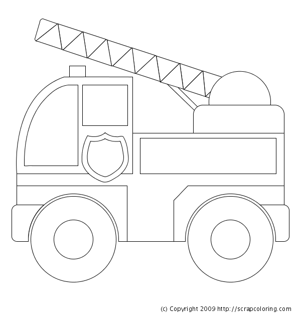 Preschool Fire Truck Coloring Pages Image