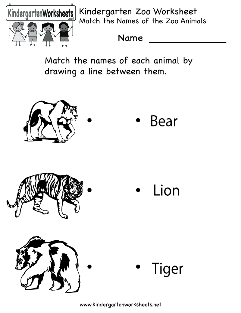 Printable Zoo Worksheet Kindergarten Image