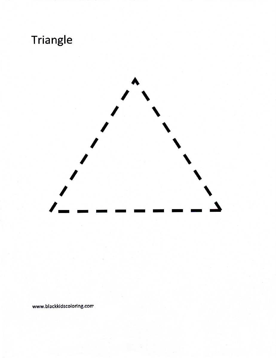 Triangle Shape Tracing Pages Image