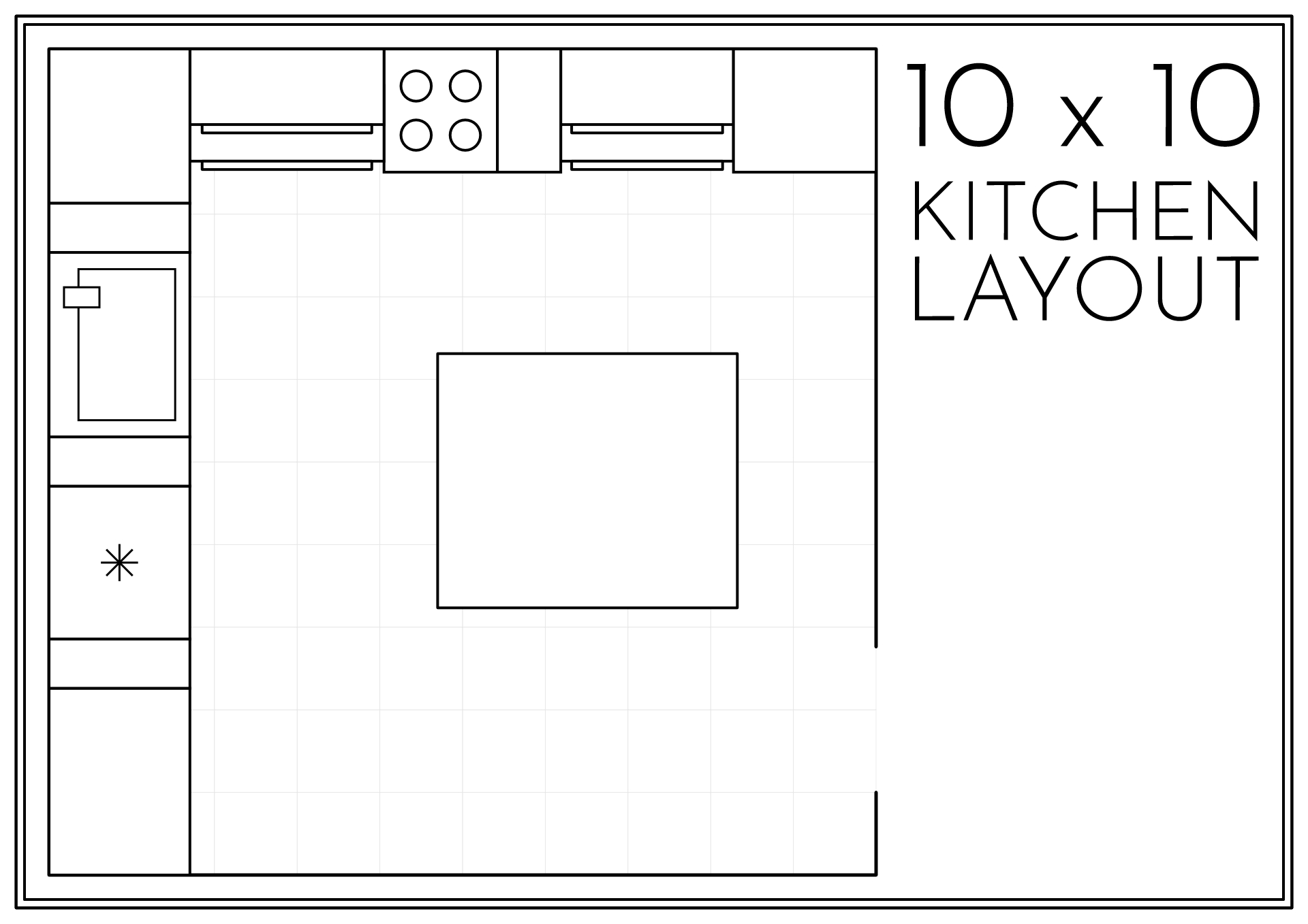 10X10 Kitchen Layout Samples