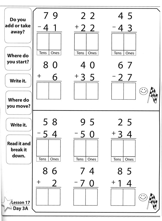1st Grade Math Problems Worksheet Image