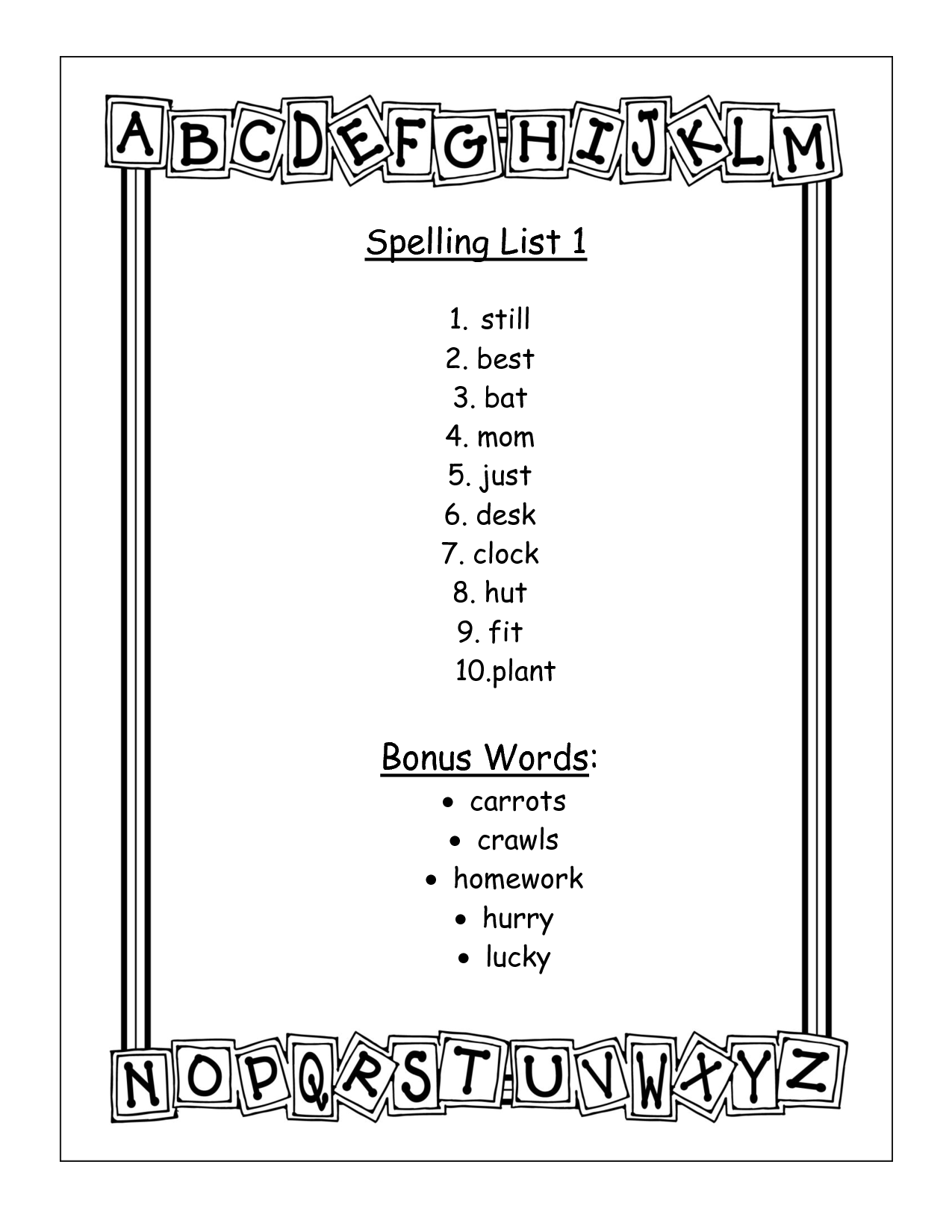 2nd Grade Spelling Word Worksheets Image