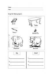 Big Medium-Small Worksheets Image