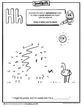 Connect the Dots Letter H StoryBots