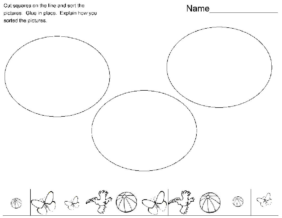 Cut and Paste Sorting Worksheets