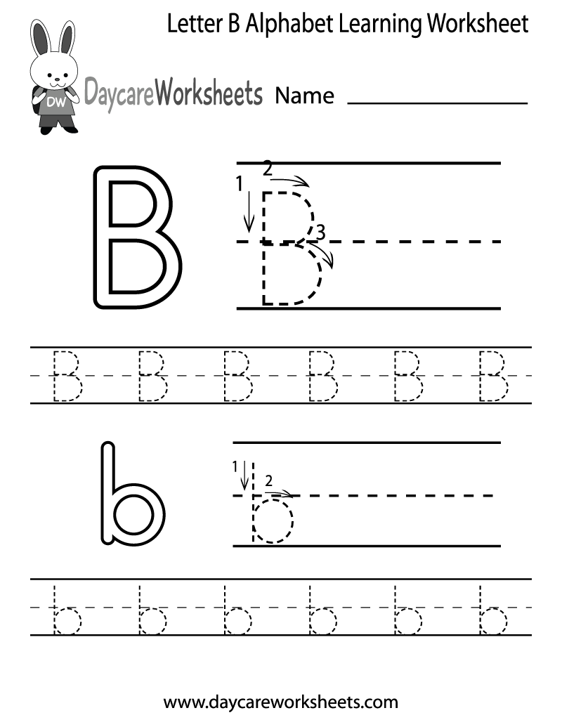 Free Printable Letter B Worksheets