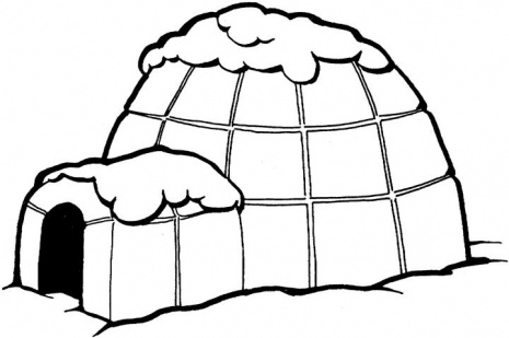 Igloo Coloring Pages Printable Image