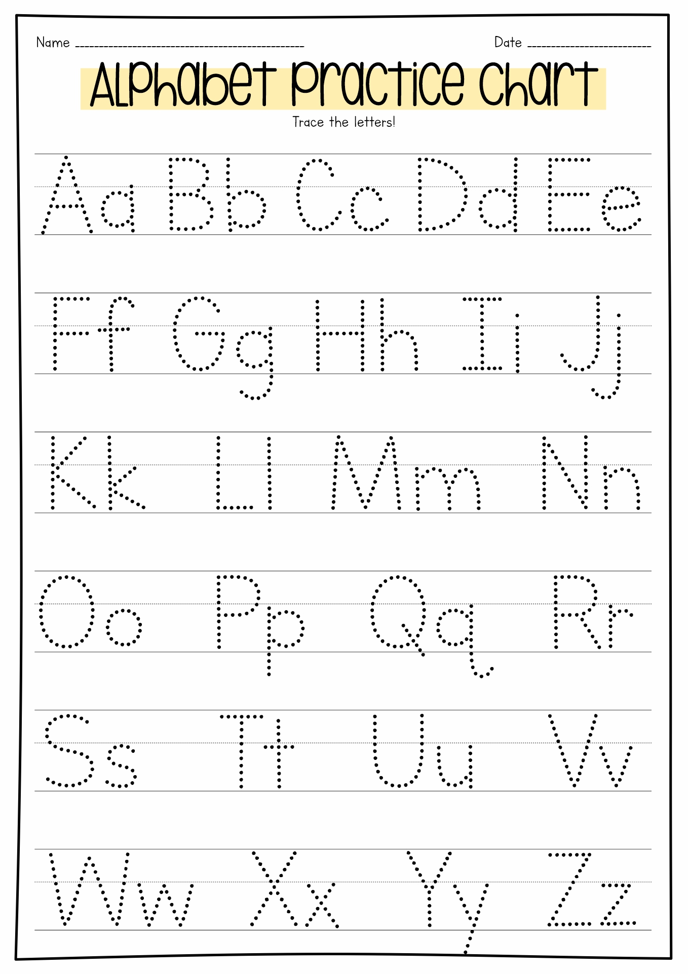 Kindergarten Alphabet Worksheets Image