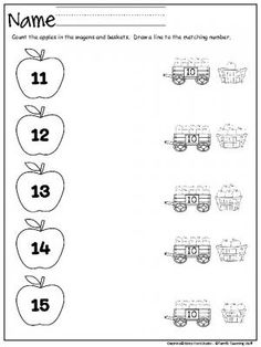 Kindergarten Worksheets Counting to 15 Image