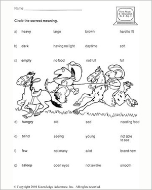 Language Arts Worksheets Grade 2