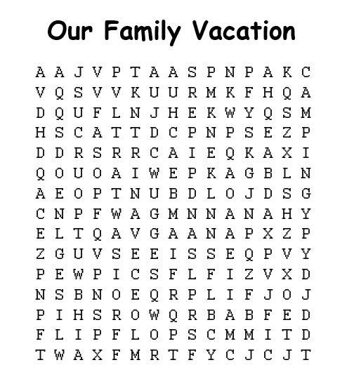 Make Free Printable Word Search Puzzles Image