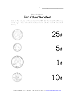 Matching Coins Worksheet Image