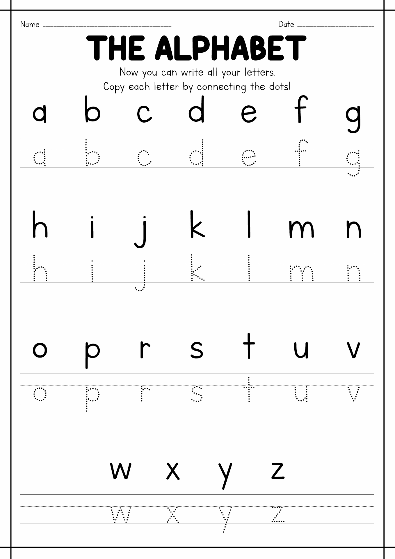 Preschool Writing Practice Worksheets Image