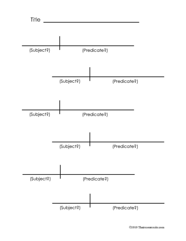 Simple Sentence Diagram Worksheet Image
