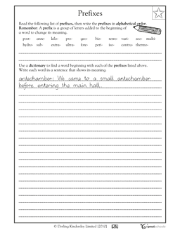 4th Grade Language Arts Writing Worksheets Image