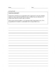 4th Grade Writing Prompts Worksheets Image