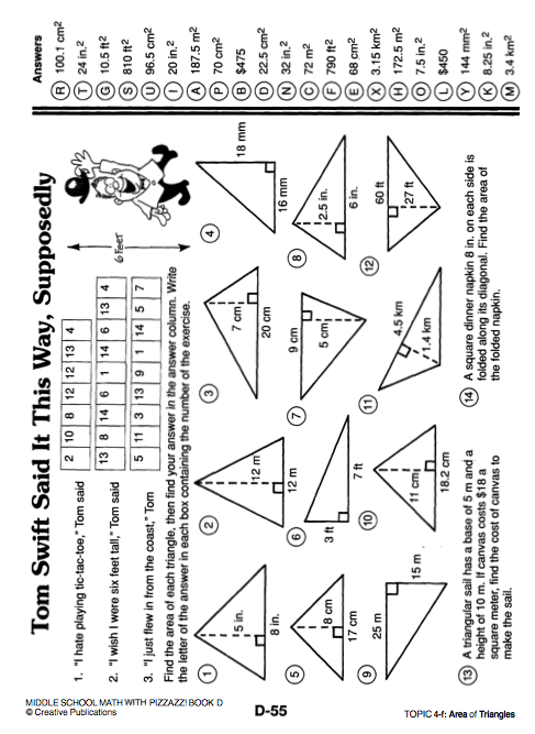 Algebra with Pizzazz Worksheets Image