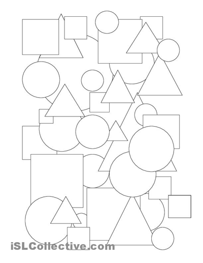 Colors and Shapes Worksheet Image