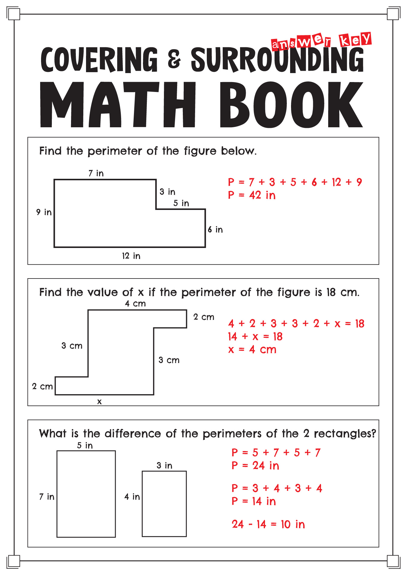 Covering and Surrounding Math Book Answer Key