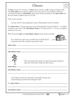 Fourth Grade Sentence Writing Worksheets Image
