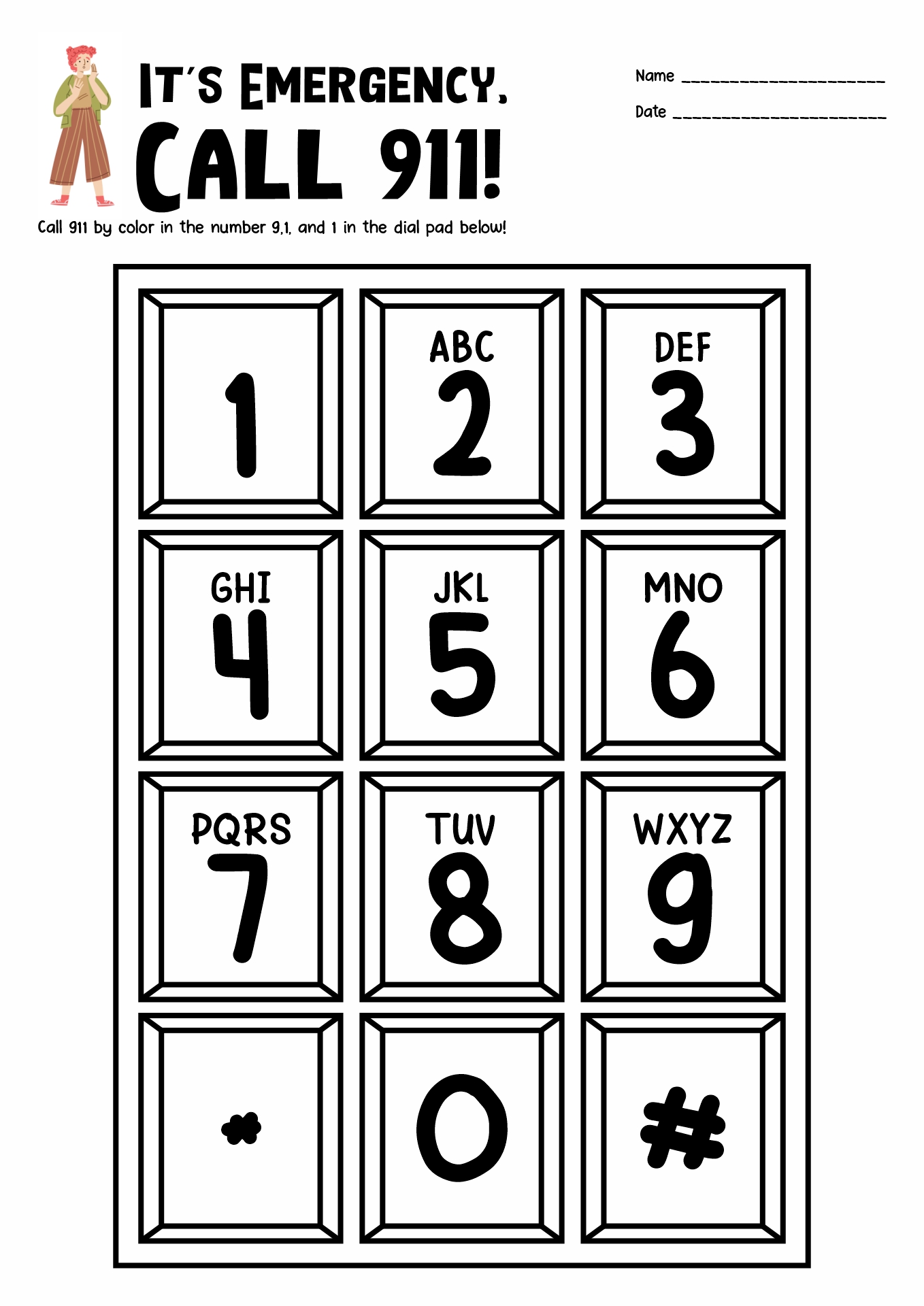 12 Emergency Worksheets Kindergarten Free PDF At Worksheeto