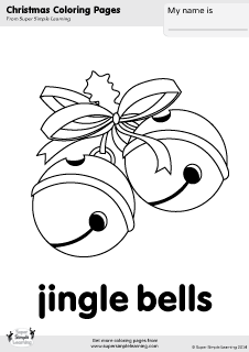 Jingle Bells Coloring Sheet Image